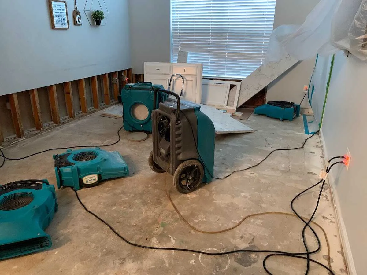 Dehumidifier in flood-cut room for Water Extraction & Removal in Santa Cruz